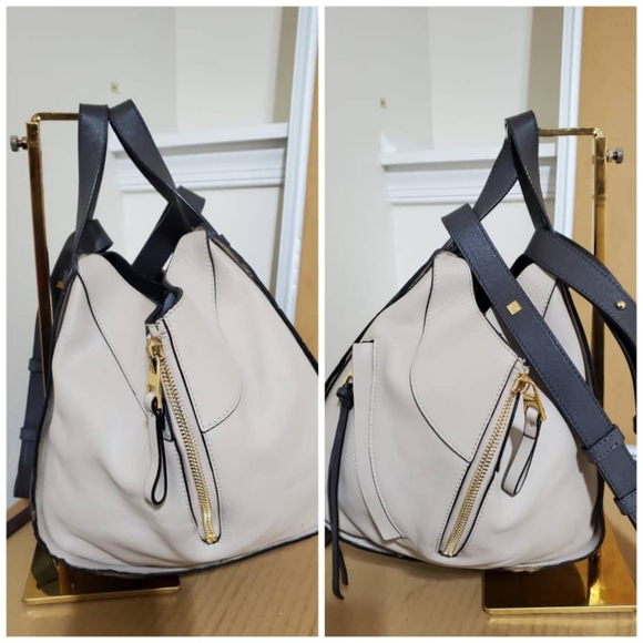 Authentic LOEWE Two Tone Calfskin Medium Hammock Shoulder Bag - Picture 7 of 8